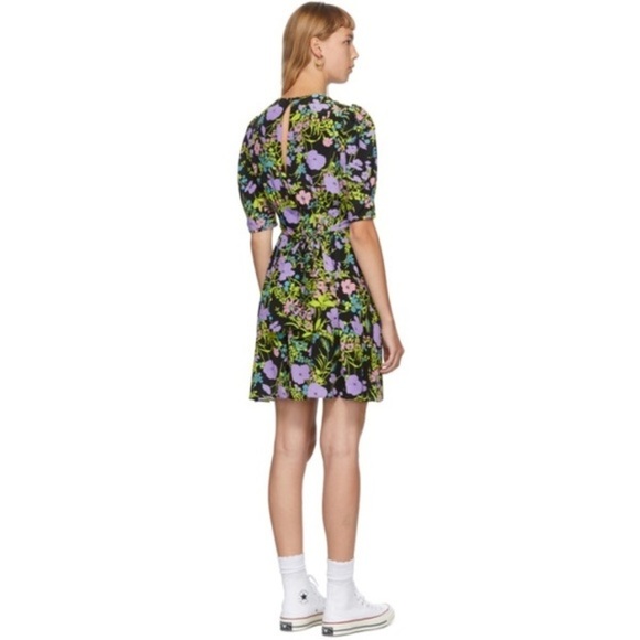 LES RÊVERIES | Gigi Belted Floral-print Si… - Picture 4 of 14